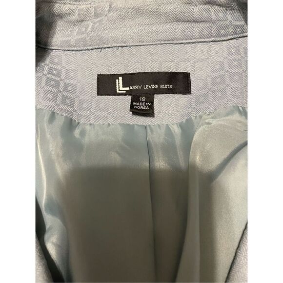 Women's Larry Levine 3 Piece Teal Blue Career Business‎ Travel Pant Suit Size 18 - Picture 14 of 16